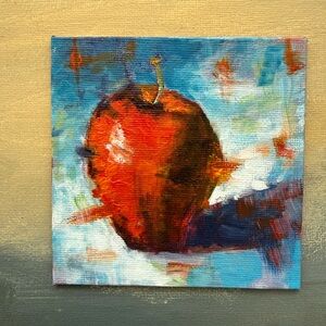 Vibrant Red Apple Canvas Art